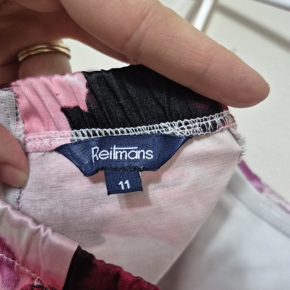 Reitmans Women’s Pink Cocktail Wedding Strapless Floral Sweetheart Dress Size 11 - Picture 4 of 6